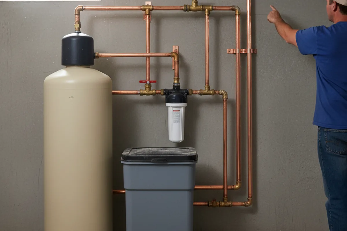 Whole-house water treatment system installed in Neon