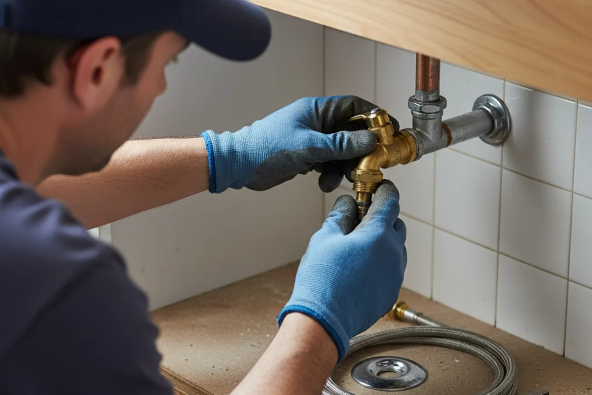 Shutoff valve and fitting work during Emergency Plumbing in Neon